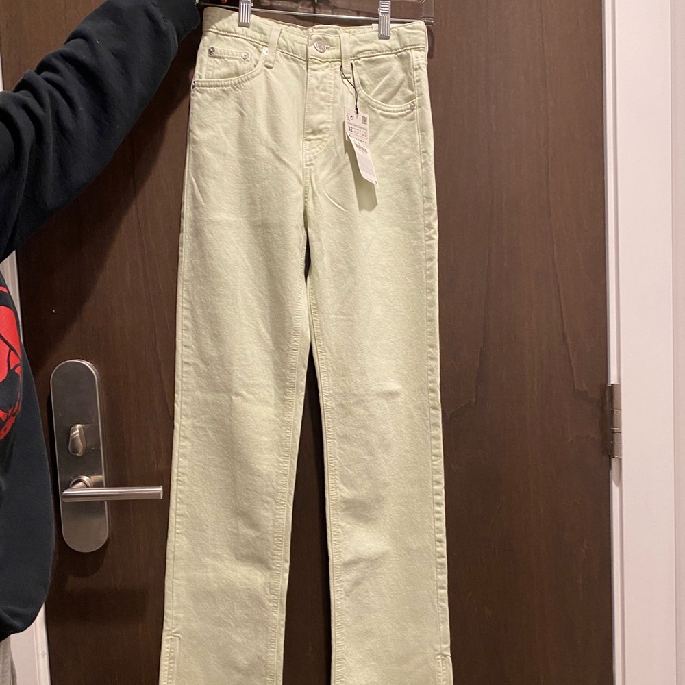 NEW Zara lime green pants
